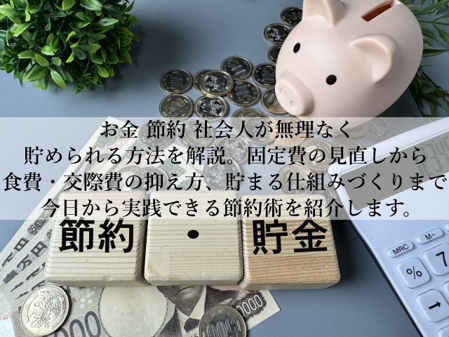 お金を節約する社会人の固定費と変動費を整えて貯まる生活へ！