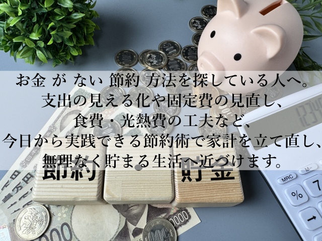 お金がない！節約方法で家計を立て直す一人暮らしでも続く工夫とは？